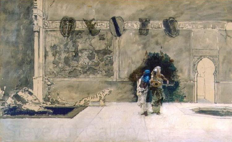Maria Fortuny i Marsal Arabi nel cortile Germany oil painting art